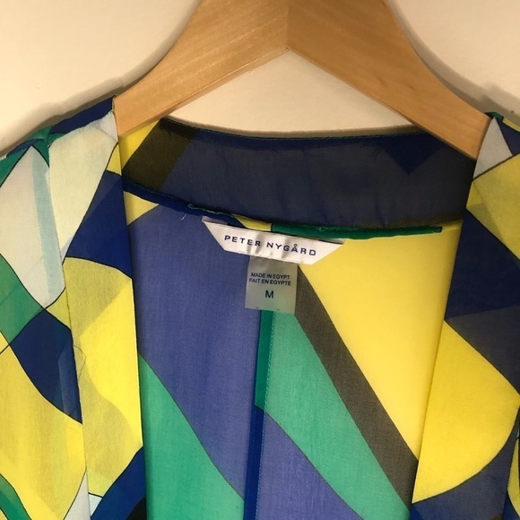 Peter Nygard Color Block Kimono Size Medium - Picture 2 of 3